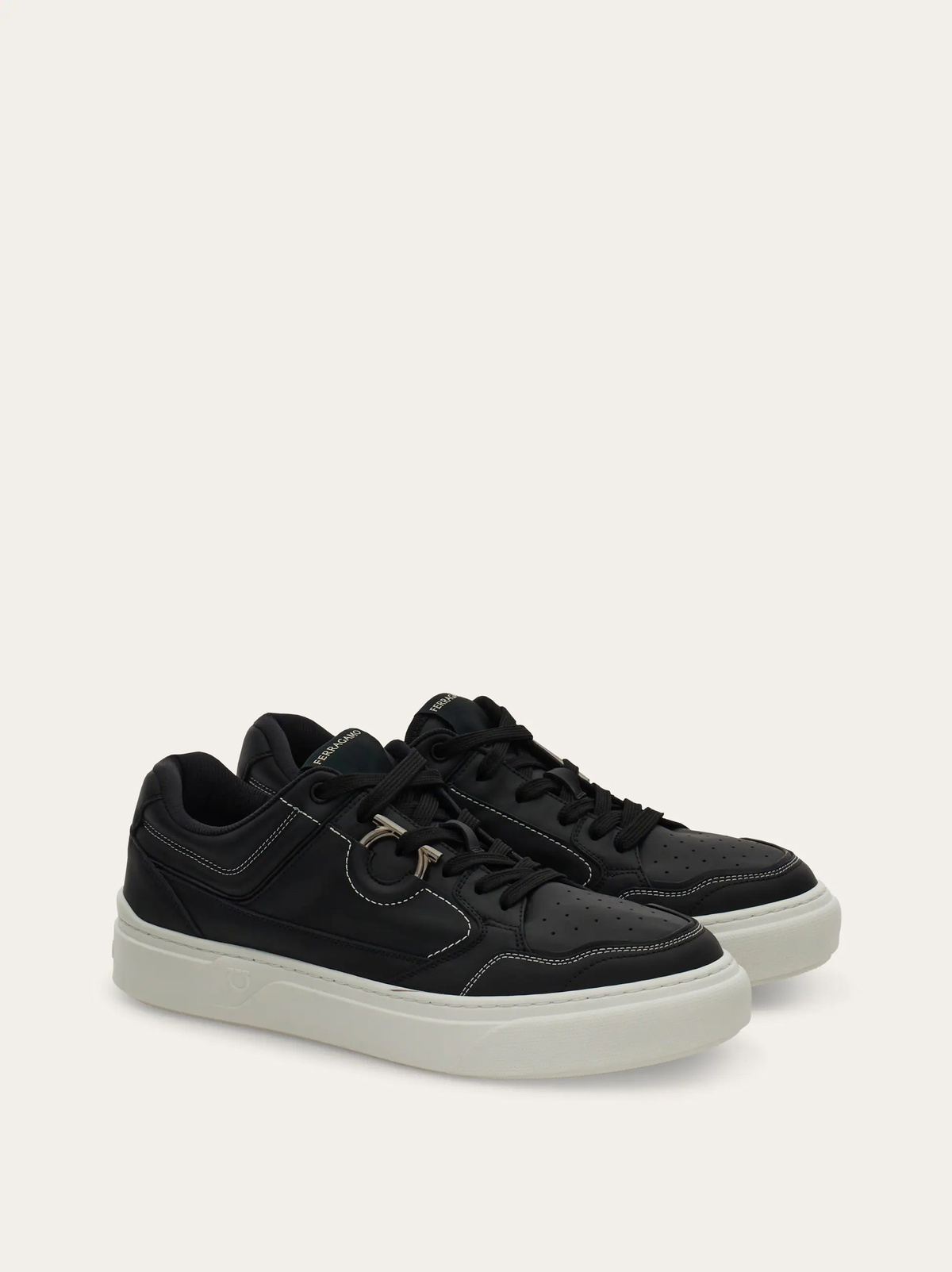 Ferragamo Mens Gancini sneaker in Black