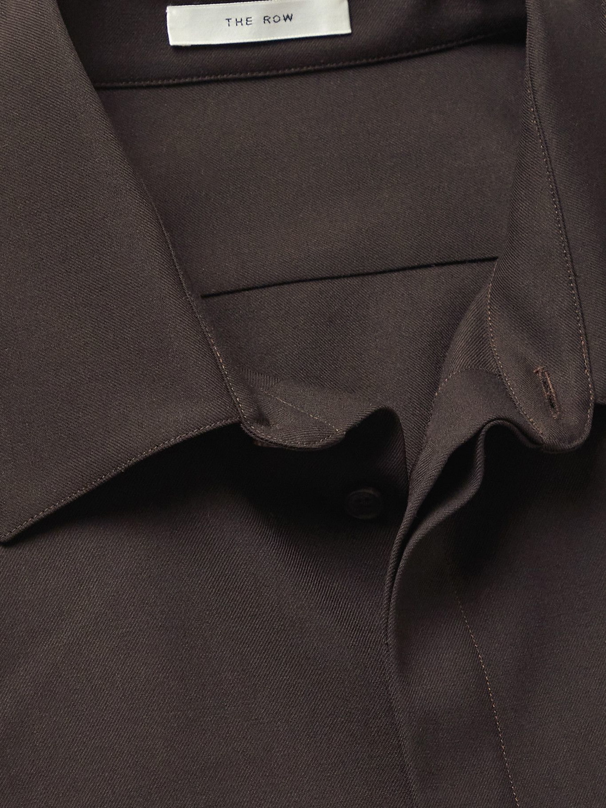 The Row - Zachary Virgin Wool-Twill Shirt - Brown The Row