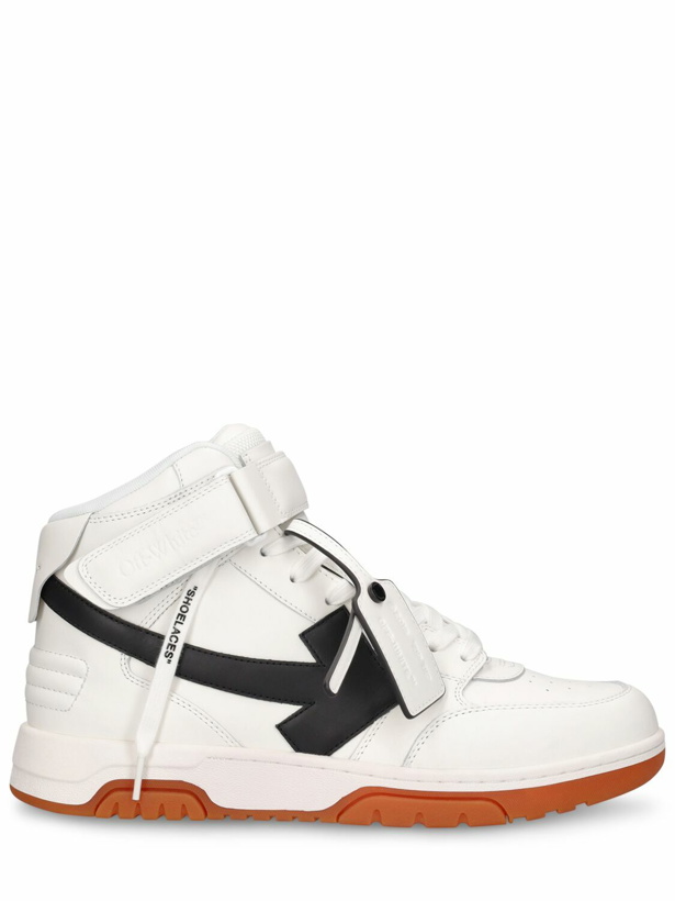 Photo: OFF-WHITE - Out Of Office Mid Top Leather Sneakers