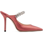 Jimmy Choo Pink Bing 100 Satin Heels