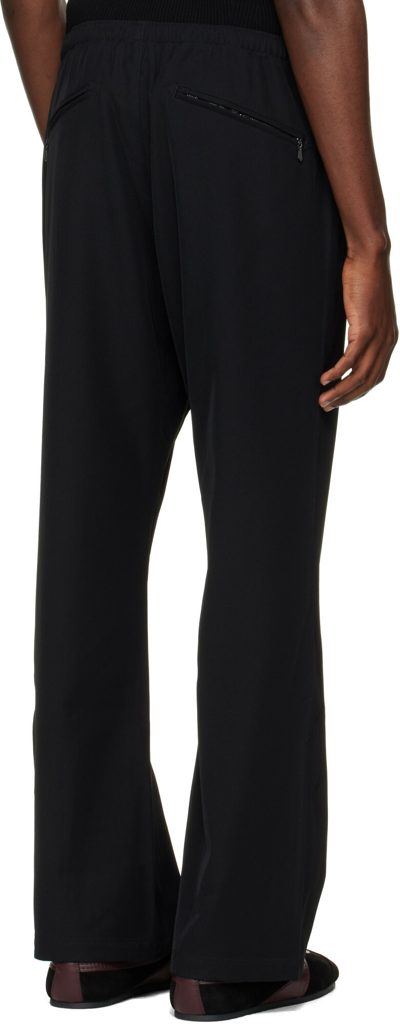 NEEDLES Black Cavalry Twill Boot-Cut Warm Up Trousers
