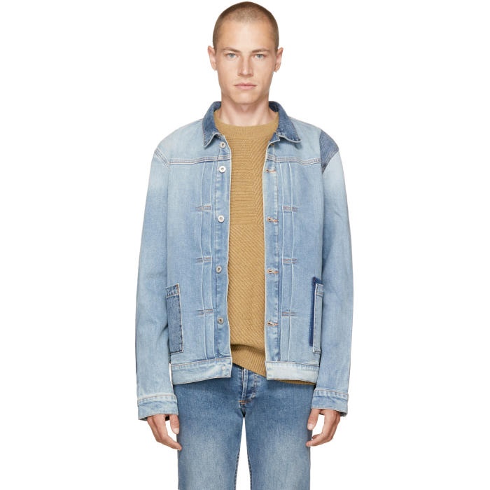 Photo: Levis Made and Crafted Blue Denim Type II Worn Trucker Jacket