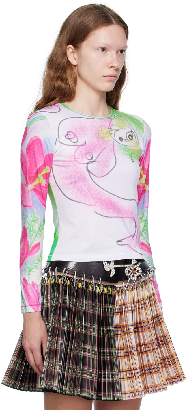 Chopova Lowena Pink Sexy Mermaid Long Sleeve T-Shirt Chopova Lowena