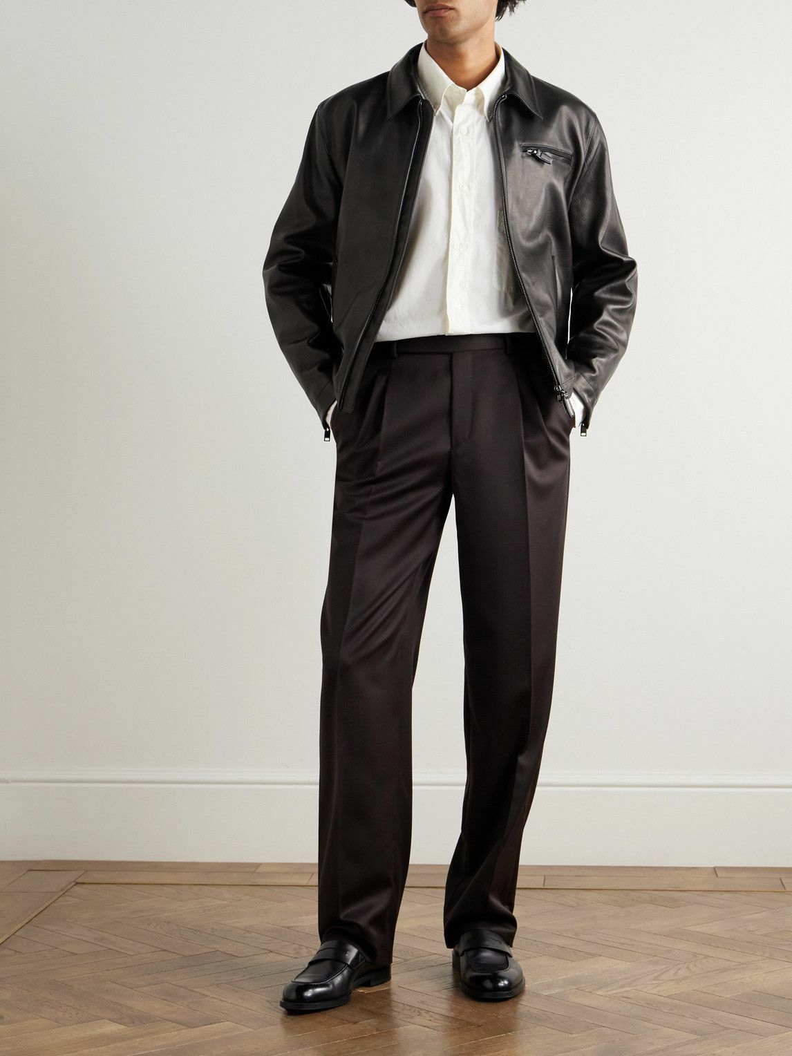 Lardini - Button-Down Collar Cotton-Poplin Shirt - White