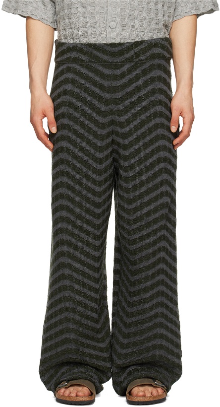 Photo: Isa Boulder SSENSE Exclusive Green & Gray Trousers