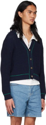 System Navy Cotton Cardigan