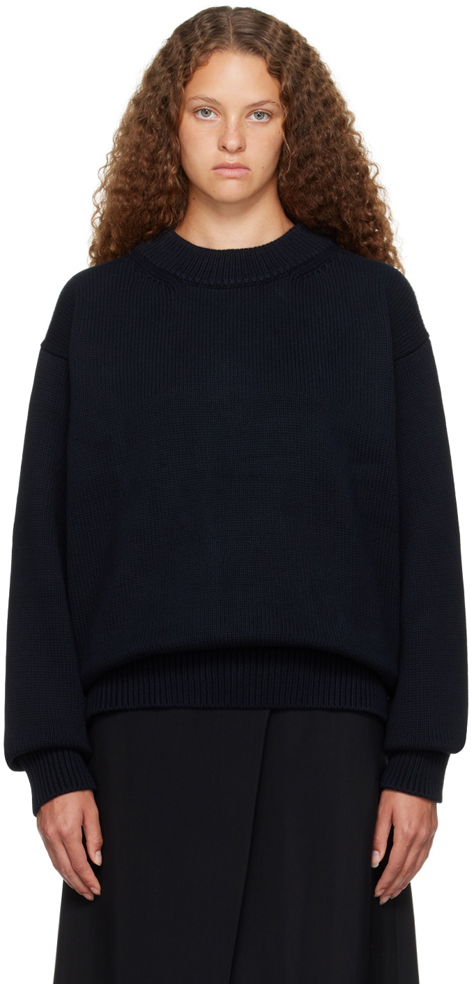 Studio Nicholson Navy Senjo Sweater Studio Nicholson