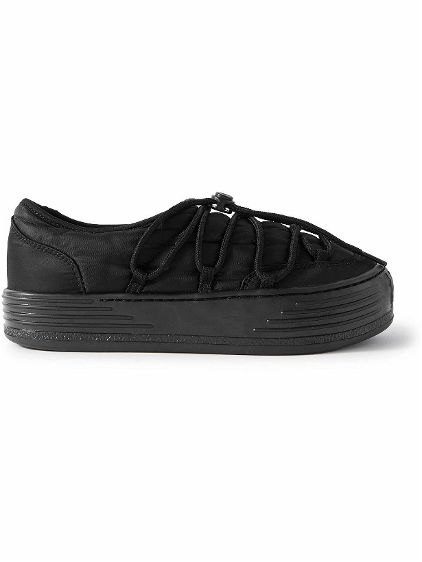 Photo: Palm Angels - Snow Puffed Padded Shell Platform Sneakers - Black