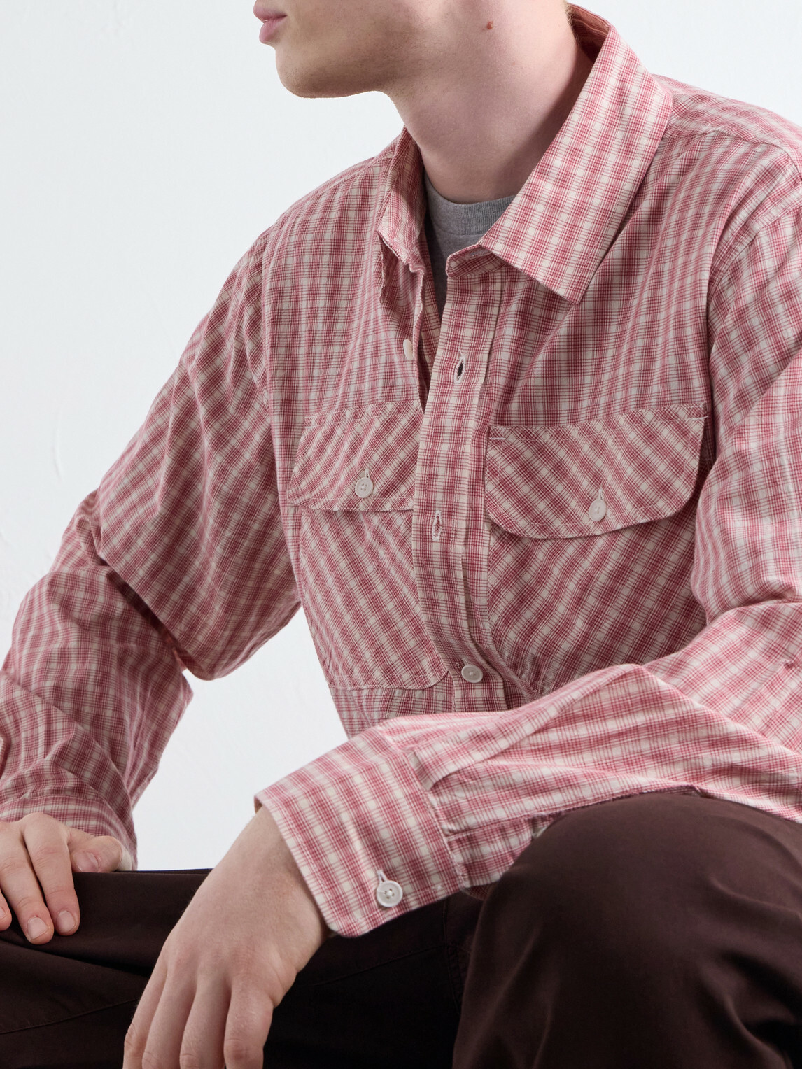 Corridor - Americana Checked Cotton Shirt - Red