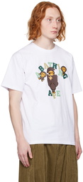 BAPE White Colors College Milo T-Shirt