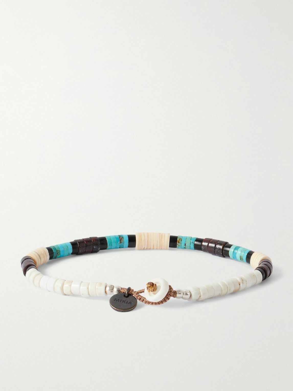 Mikia - Silver Multi-Stone Beaded Bracelet - White