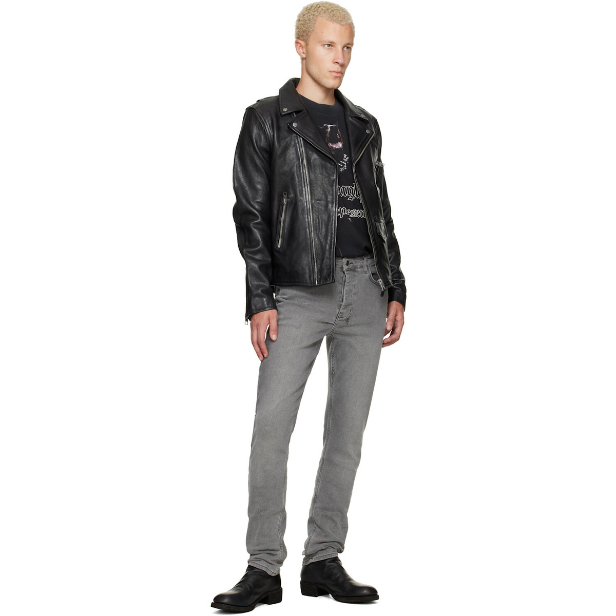 Ksubi Black Capitol Leather Jacket