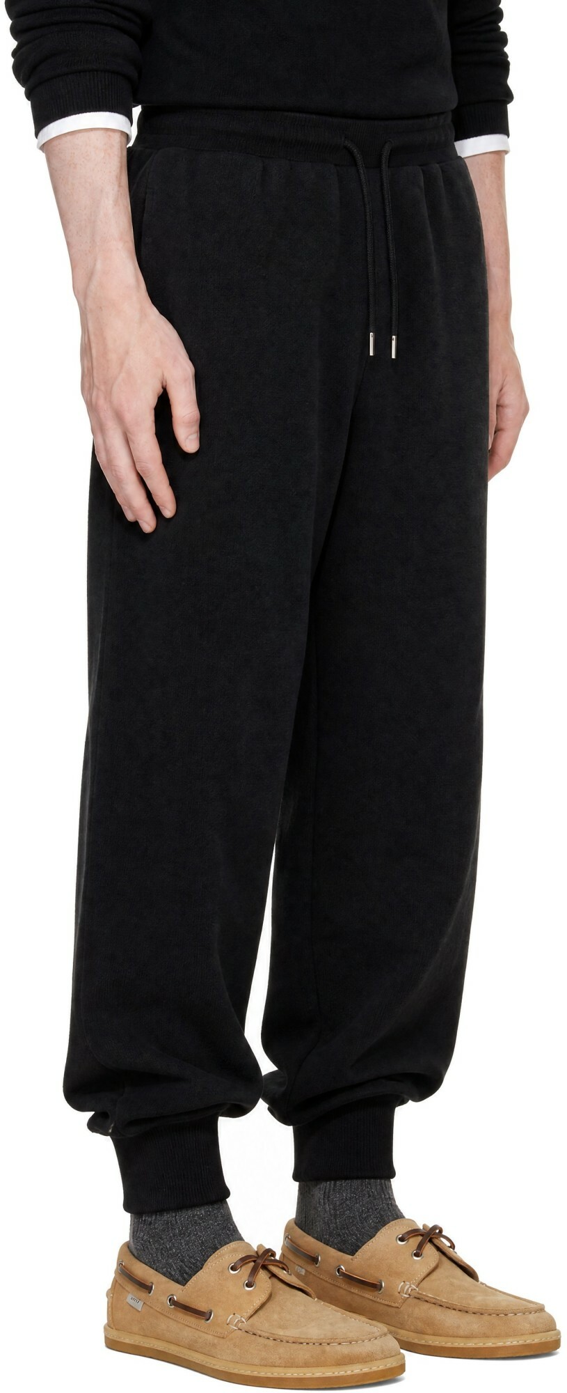 AMI Paris Black Wool Track Pants