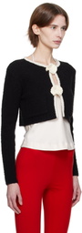 Kijun Black Crochet Knit Cardigan