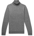 Loro Piana - Mélange Cashmere and Silk-Blend Rollneck Sweater - Gray