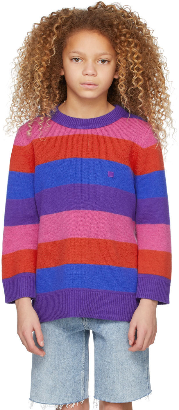 Kids Acne Studios Jacquard Sweater - Red/Green