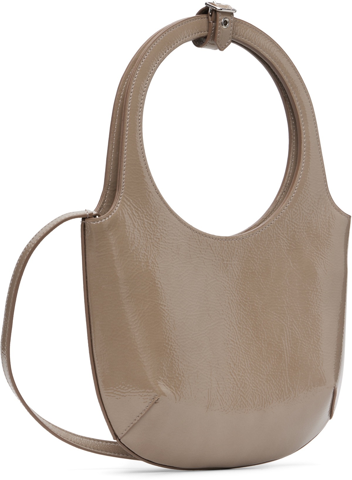Courrèges Taupe Holy Naplack Leather Bag