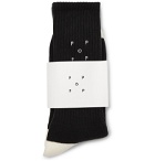 Pop Trading Company - Logo-Embroidered Cotton-Blend Socks - Gray