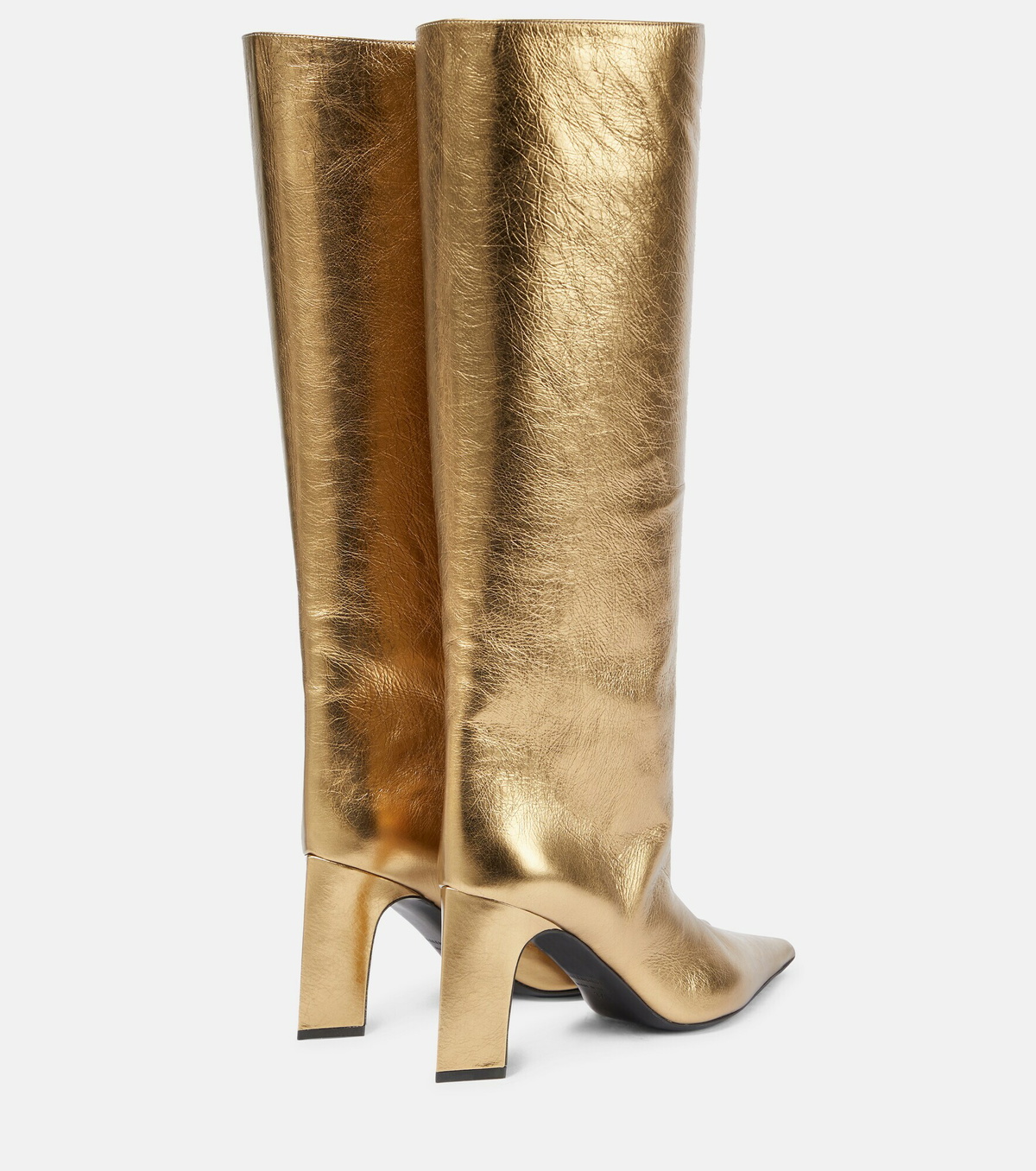 Balenciaga - Blade metallic leather knee-high boots Balenciaga