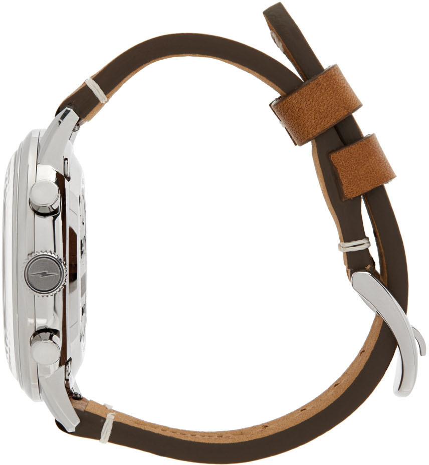 Shinola Brown & Yellow 'The Traveler' 42 mm Watch