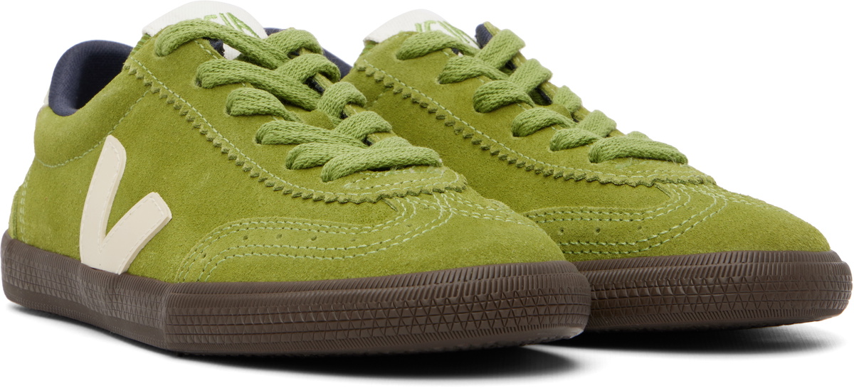 VEJA Green Volley Suede Sneakers