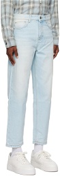 AMI Alexandre Mattiussi Blue Tapered Jeans