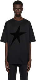 Mugler Black Velvet Star T-shirt