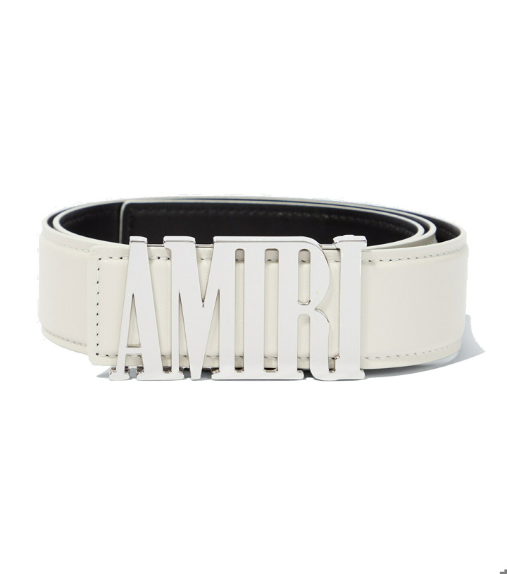 Photo: Amiri - Logo leather belt