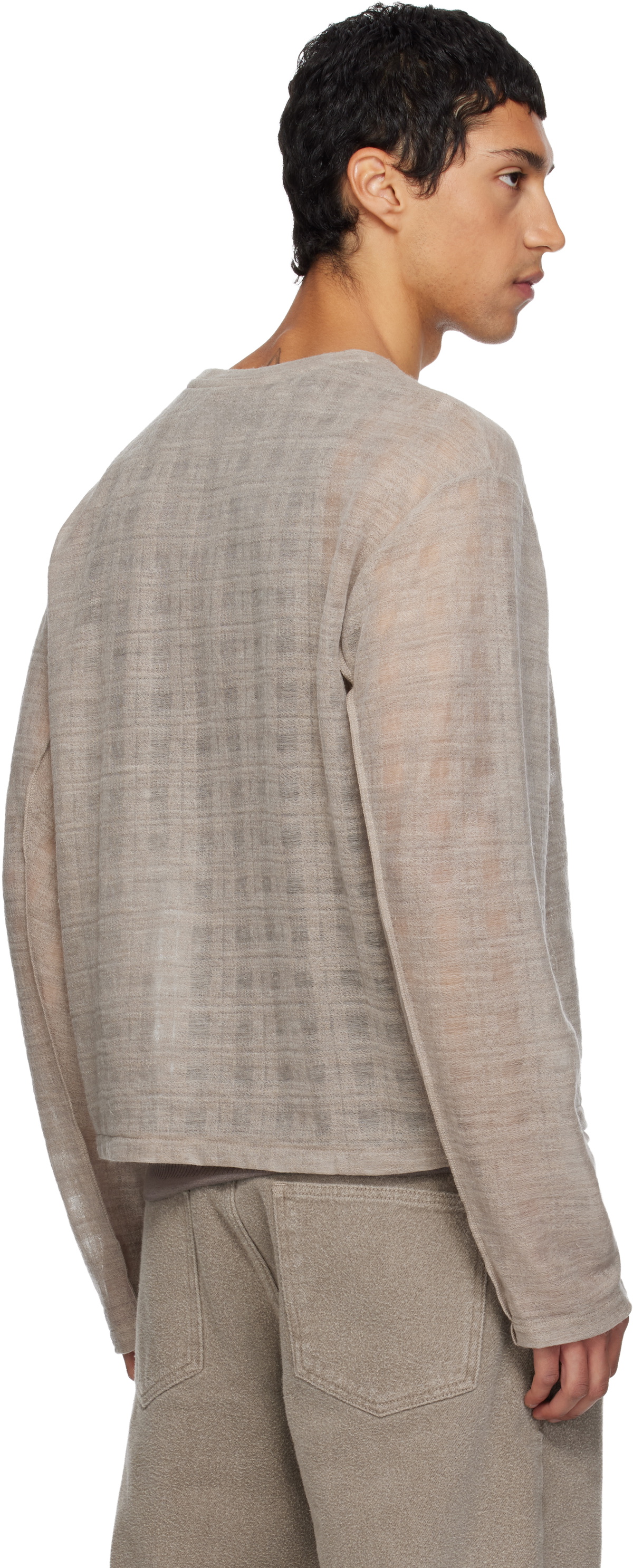 mfpen Beige Round Neck Sweater