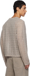 mfpen Beige Round Neck Sweater
