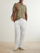 Frescobol Carioca - Luan Straight-Leg Linen and Cotton-Blend Drawstring Trousers - White