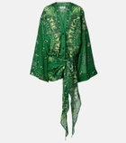 The Attico Bandana cotton muslin minidress