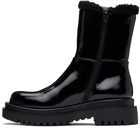 Versace Jeans Couture Black Baroque Buckle Drew Boots