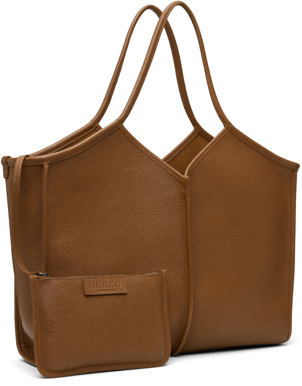 HEREU Brown Calella Medium Squared Tote