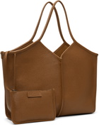 HEREU Brown Calella Medium Squared Tote