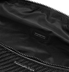 Ermenegildo Zegna - Pelle Tessuta Leather and Shell Belt Bag - Black