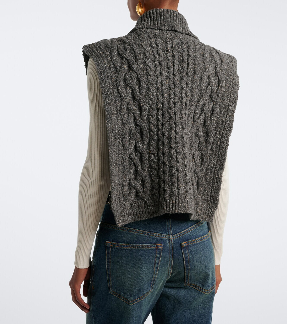 Isabel Marant Cable knit wool-blend sweater vest