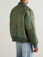 Kardo - Max Embroidered Silk-Twill Bomber Jacket - Green