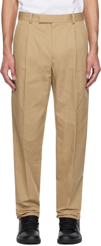 Photo: WACKO MARIA Tan Pleated Trousers