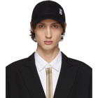 Burberry Black Pique Embroidered Baseball Cap