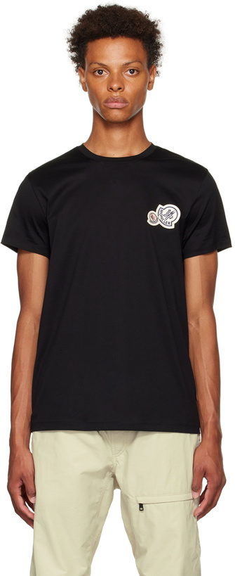 Photo: Moncler Black Double Logo T-Shirt