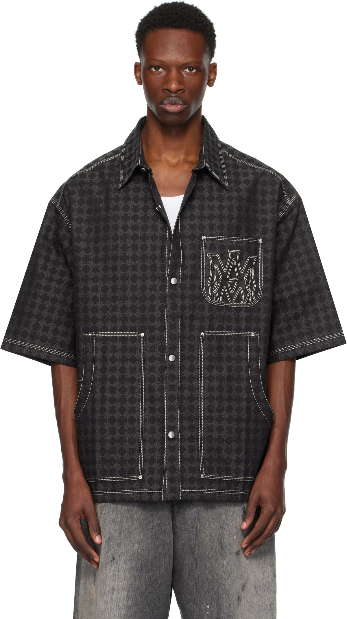 AMIRI Black 'MA' Quad Work Shirt Amiri