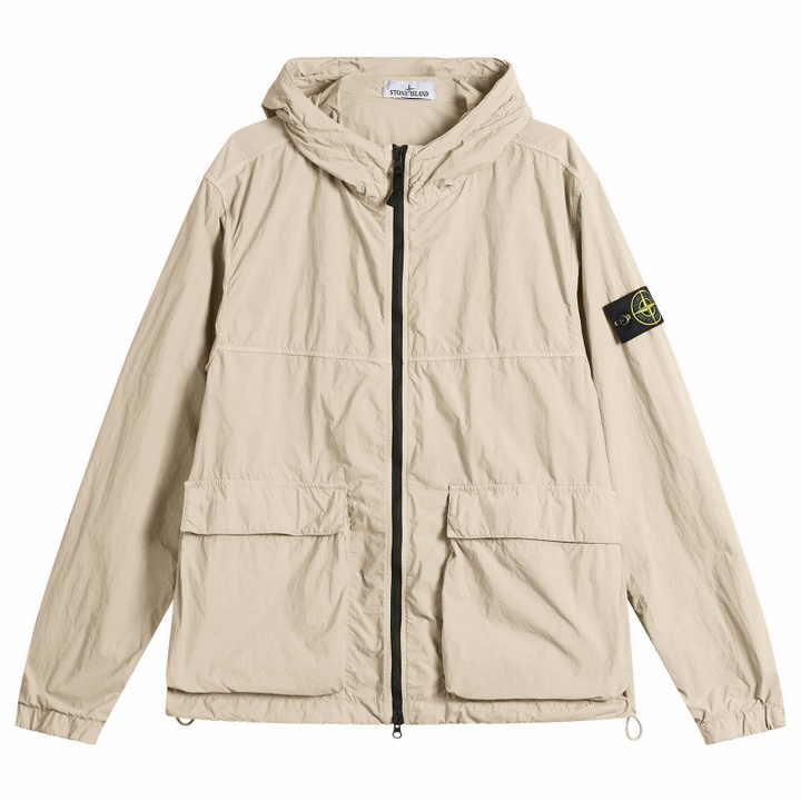 Photo: Stone Island Men's Nylon Smerigliato-TC Short Parka Jacket in Desert
