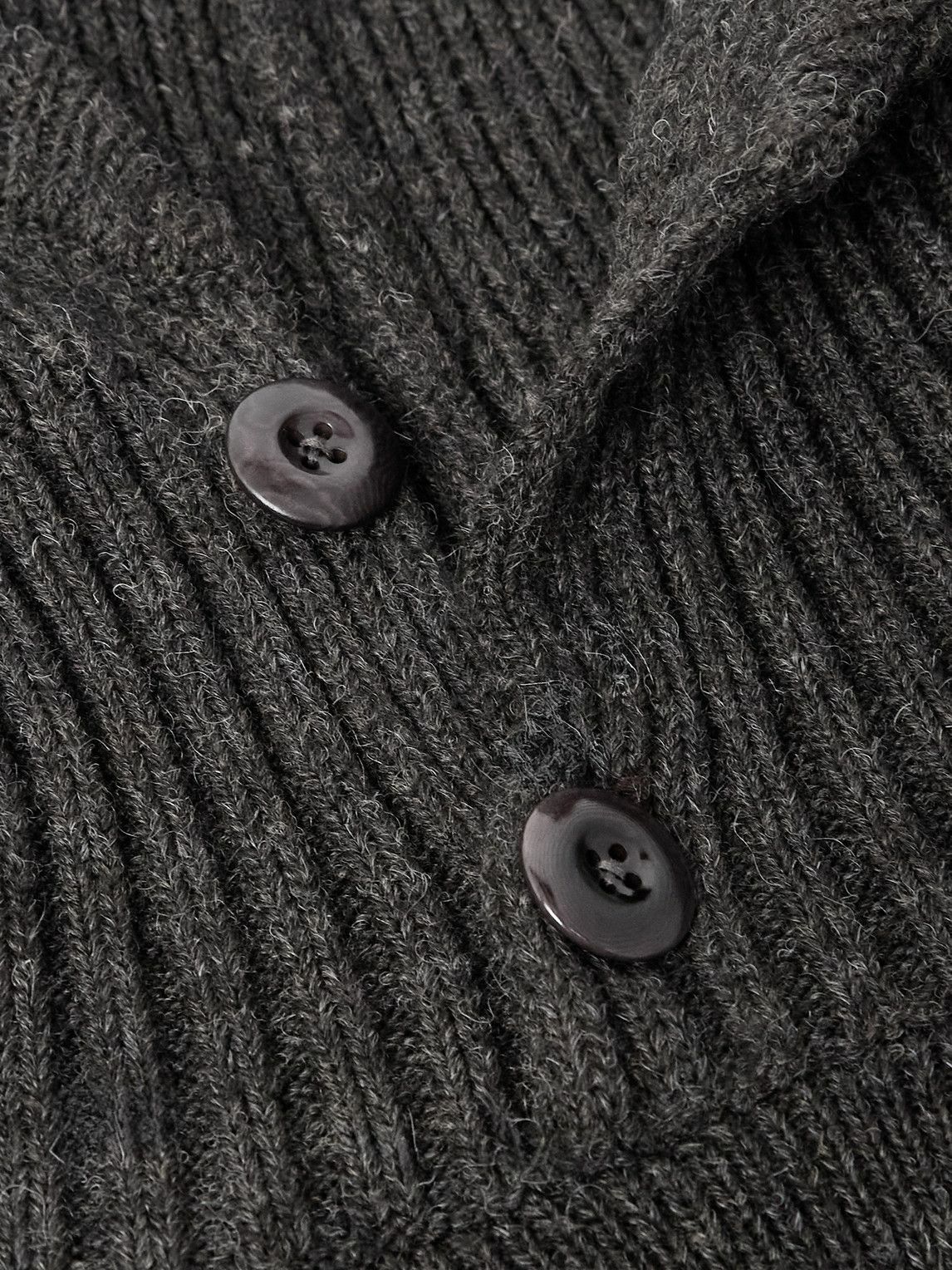 LEMAIRE - Knitted Hoodie - Brown