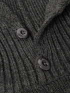 LEMAIRE - Knitted Hoodie - Brown