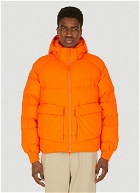Hooded Puffer Down Jacket in Orange