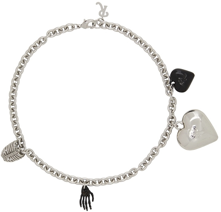 Photo: Raf Simons Silver Hammered Charm Necklace
