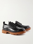 Alexander McQueen - Glossed-Leather Derby Shoes - Black