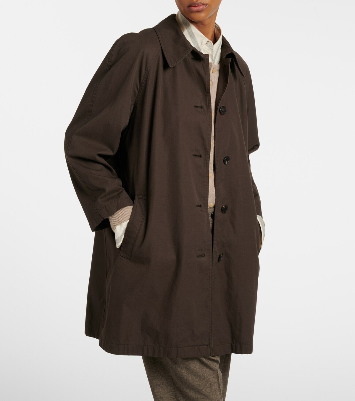 The Row Hawkins cotton and cashmere car coat