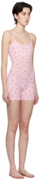 SKIMS Pink Soft Lounge Onesie Romper